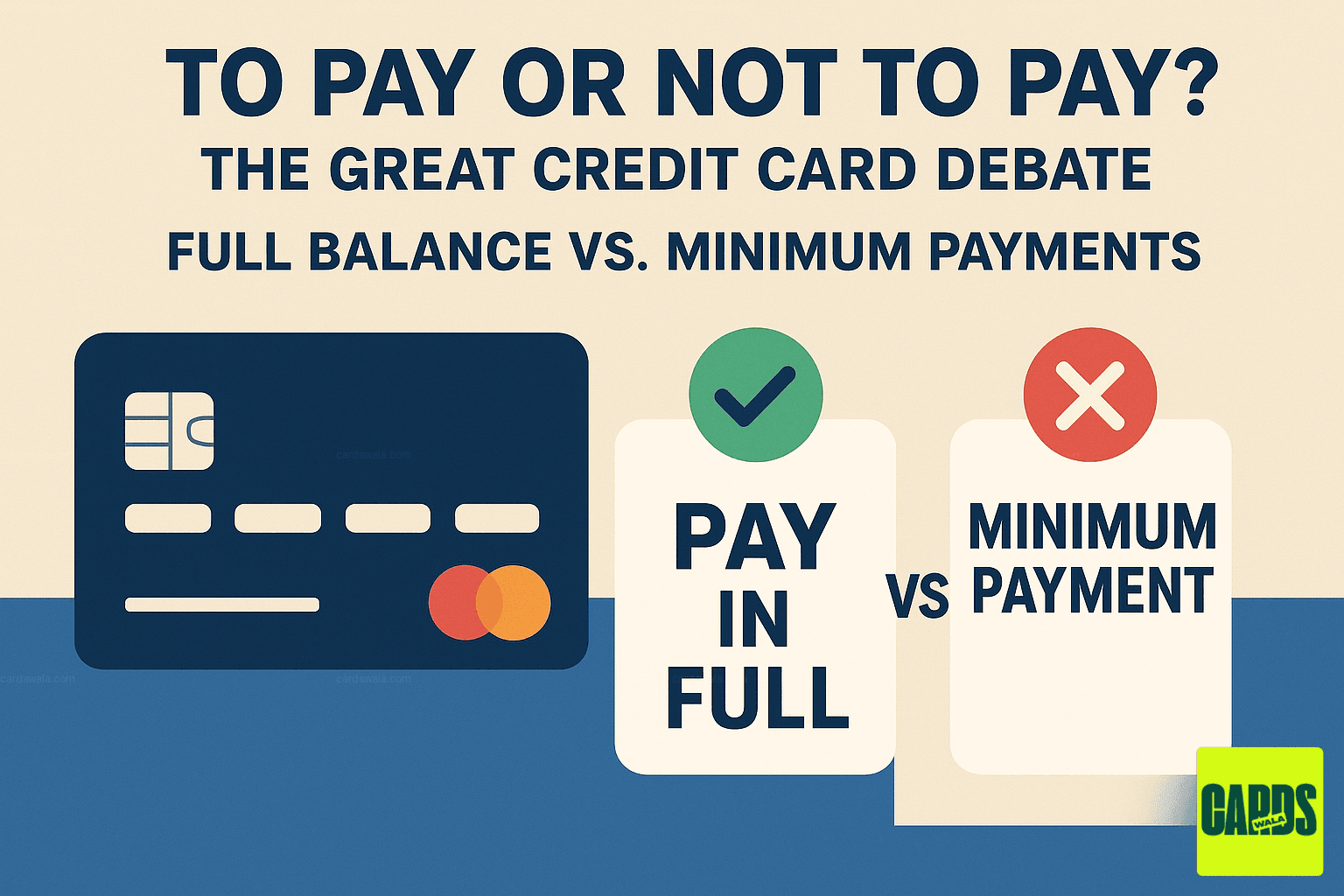Credit card balance vs minimum payment illustration