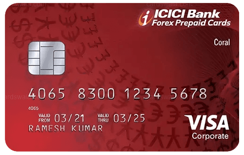 ICICI Bank Coral Prepaid Forex Card