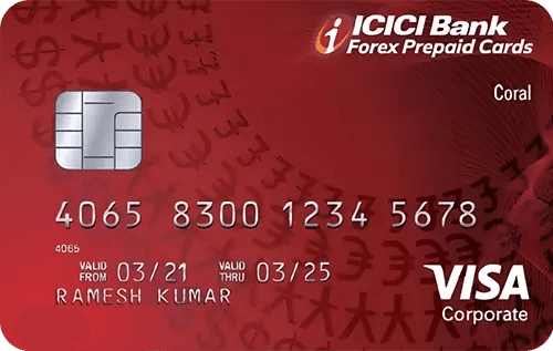ICICI Bank Coral Prepaid Forex Card