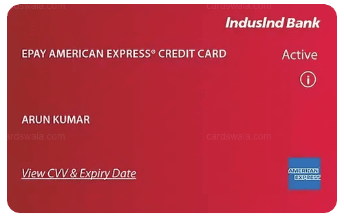 IndusInd Bank ePay Amex Credit Card