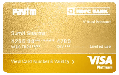 Paytm HDFC Bank Mobile Credit Card