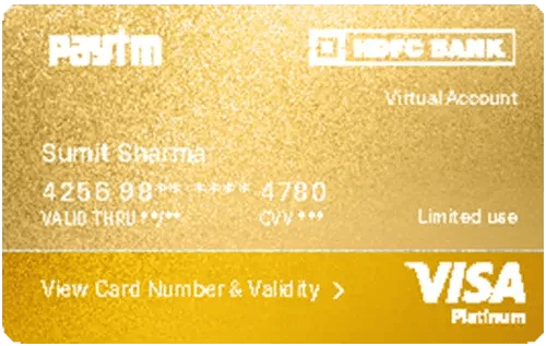 Paytm HDFC Bank Mobile Credit Card