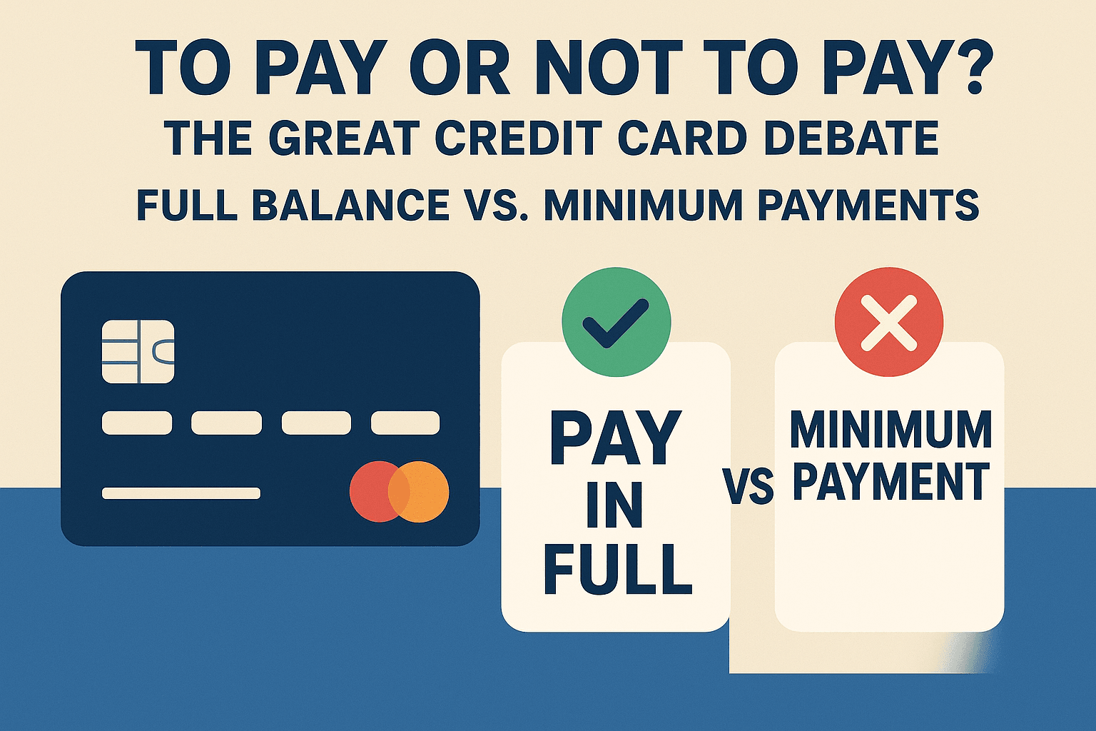 Credit card balance vs minimum payment illustration