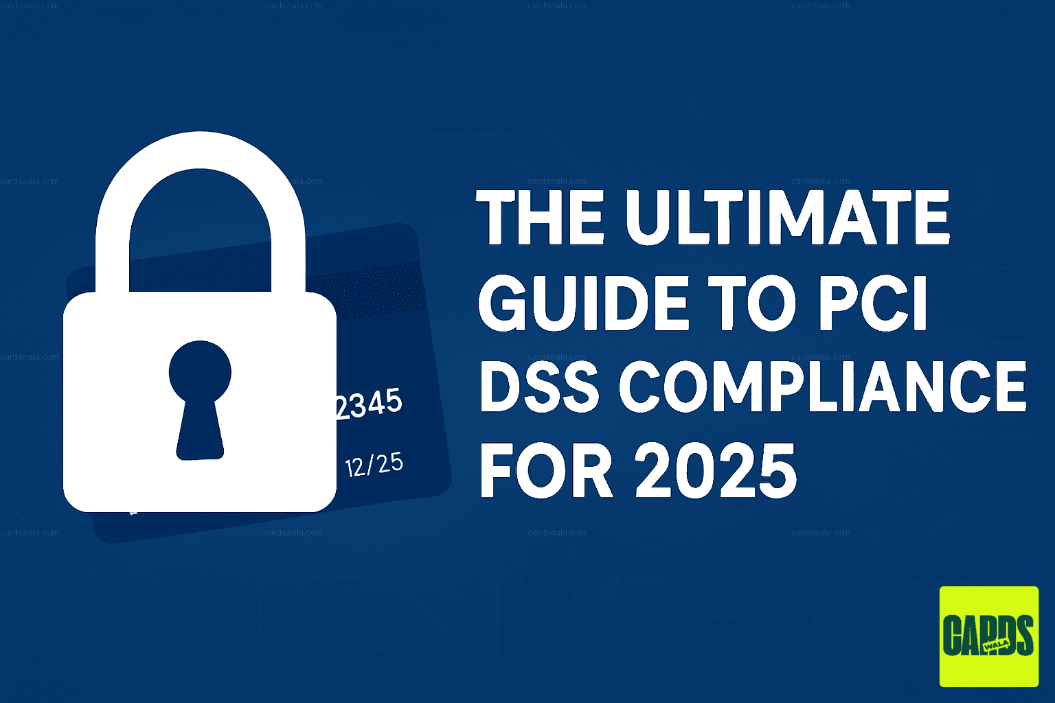A secure padlock icon overlaid on a credit card, symbolizing PCI DSS compliance and payment data protection.