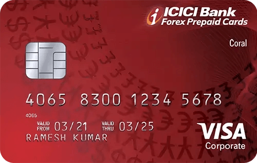 ICICI Bank Coral Prepaid Forex Card