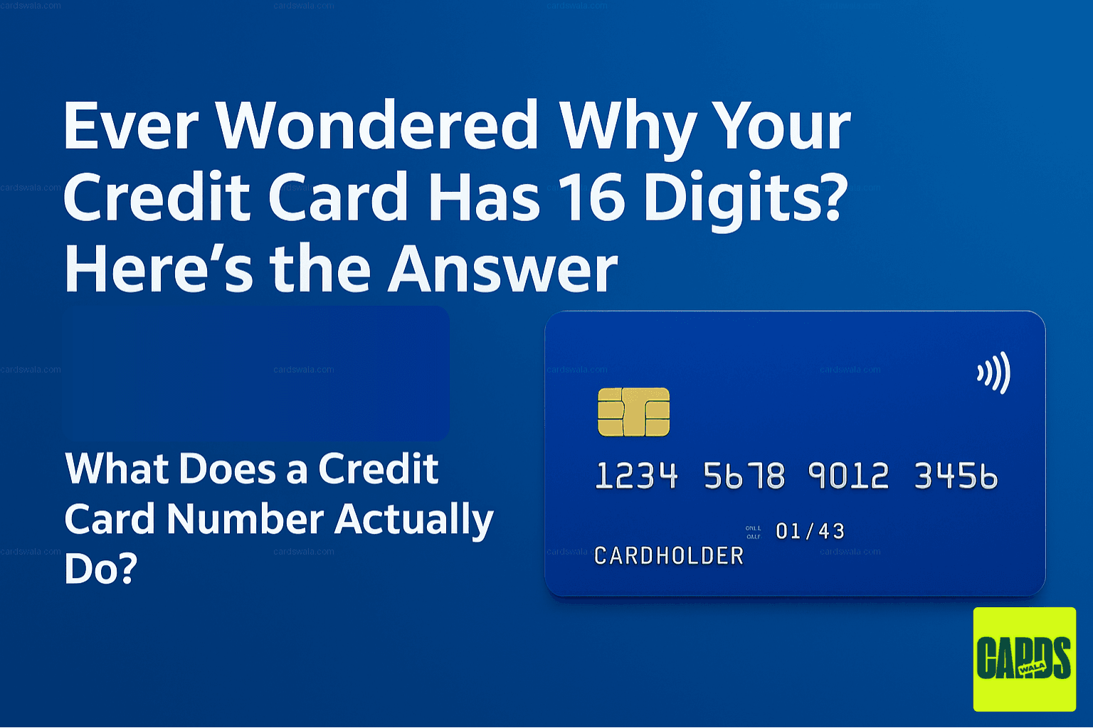 A close-up of a credit card, focusing on the 16-digit number to explain its structure and security features. A close-up of a credit card, focusing on the 16-digit number to explain its structure and security features.