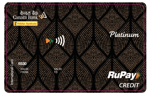 Canara Bank Rupay Platinum Secured Credit Card Canara Bank Rupay Platinum Secured Credit Card