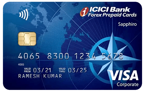 ICICI Bank Sapphiro Forex Prepaid Card ICICI Bank Sapphiro Forex Prepaid Card