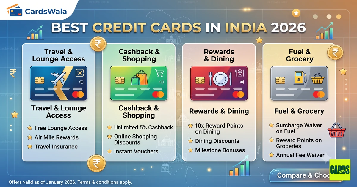 Best Credit Cards in India 2026: 10 Picks by Spender Type Best Credit Cards in India 2026: 10 Picks by Spender Type