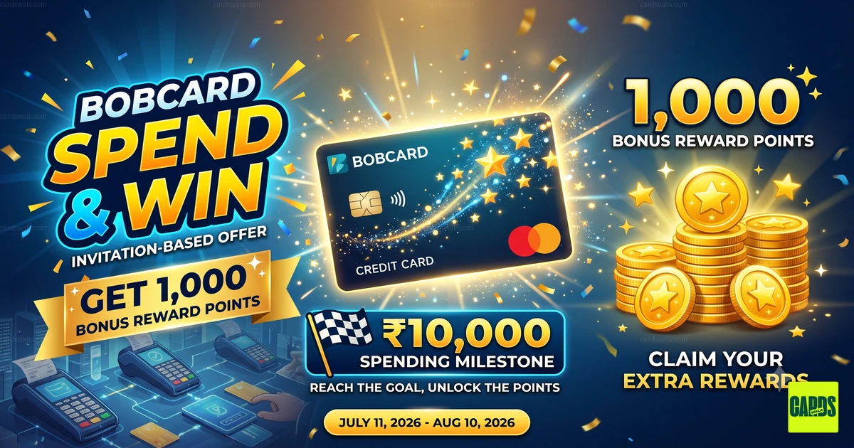 BOBCARD Spend & Win: 1,000 ಬೋನಸ್ ರಿವಾರ್ಡ್ ಪಾಯಿಂಟ್ಗಳನ್ನು ಪಡೆಯಿರಿ BOBCARD Spend & Win: 1,000 ಬೋನಸ್ ರಿವಾರ್ಡ್ ಪಾಯಿಂಟ್ಗಳನ್ನು ಪಡೆಯಿರಿ