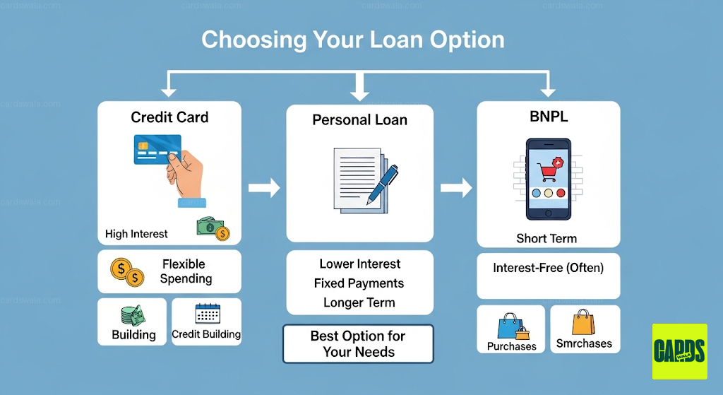 Credit Card Loan vs. Personal Loan vs. BNPL: Which is Best in India? (September 2025 Guide)