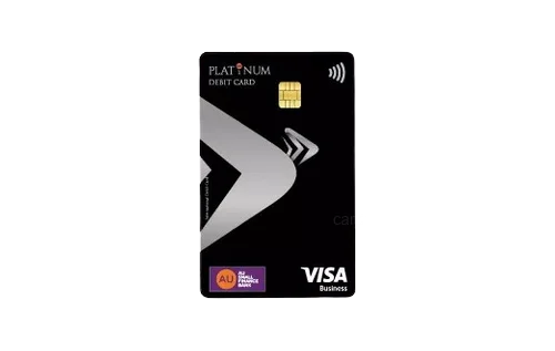 AU Platinum Business Debit Card AU Platinum Business Debit Card credit card design