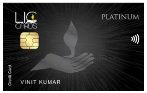 Axis Bank LIC Platinum Credit Card credit card design