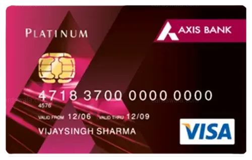 Axis Bank Platinum Credit Card credit card design