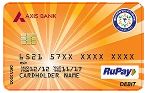 Axis Bank PMJDY RuPay Debit Card credit card design