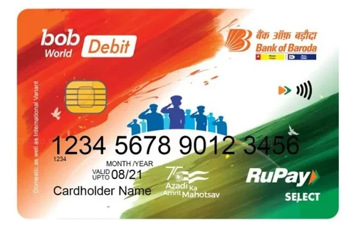 Bank of Baroda World Yoddha Debit Card Bank of Baroda World Yoddha Debit Card credit card design