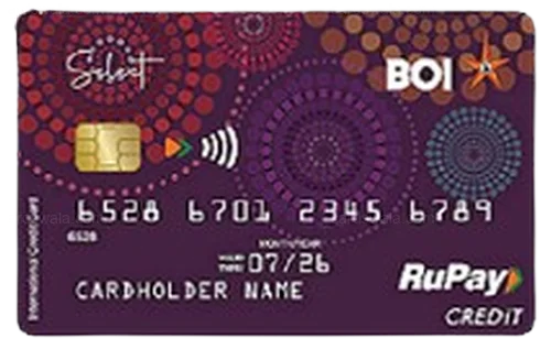 BOI RuPay Select BOI RuPay Select credit card design