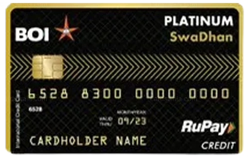 BOI Rupay Swadhan Platinum credit card