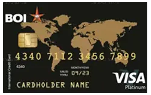 BOI VISA GOLD INTERNATIONAL BOI VISA GOLD INTERNATIONAL credit card design
