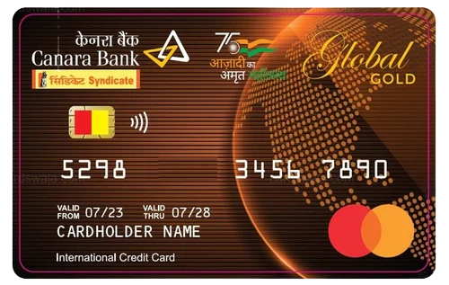 Canara Bank Mastercard Gold Credit Card Canara Bank Mastercard Gold Credit Card credit card design