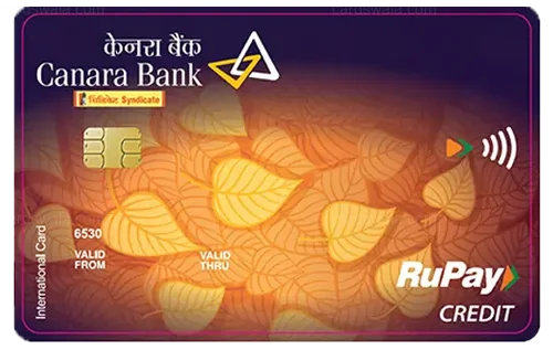 Canara Bank RuPay Classic Credit Card Canara Bank RuPay Classic Credit Card credit card design