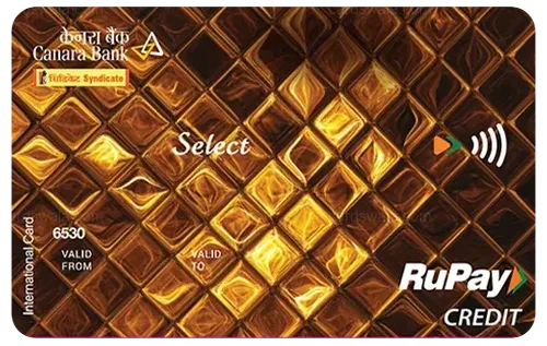 Canara Bank Rupay Select Secured Credit Card Canara Bank Rupay Select Secured Credit Card credit card design