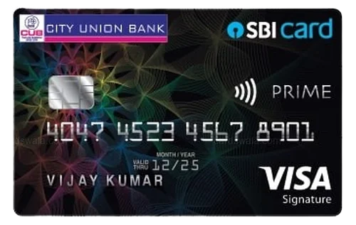 City Union Bank SBI Card PRIME City Union Bank SBI Card PRIME credit card design