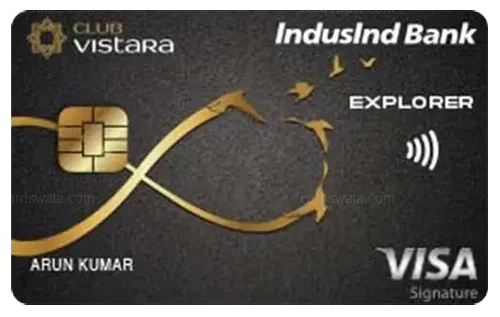 Club Vistara IndusInd Bank Explorer Credit Card Club Vistara IndusInd Bank Explorer Credit Card credit card design