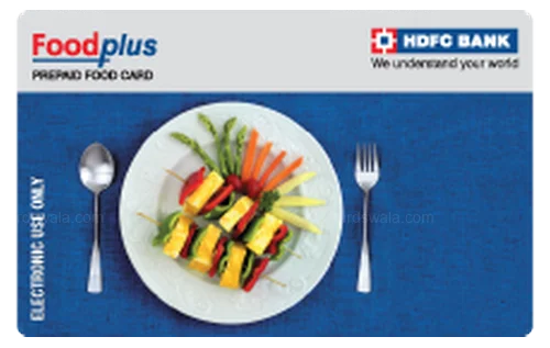 HDFC Bank Foodplus Prepaid Card HDFC Bank Foodplus Prepaid Card credit card design