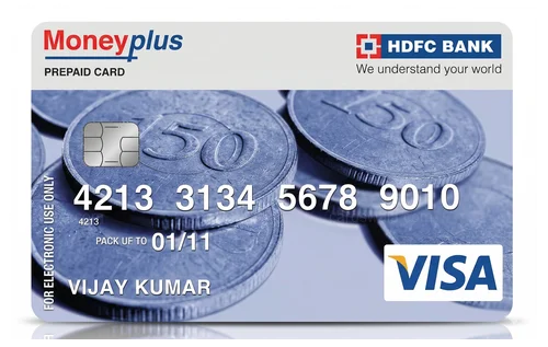 HDFC Bank MoneyPlus Prepaid Card HDFC Bank MoneyPlus Prepaid Card credit card design