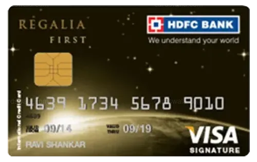HDFC Bank Regalia First Credit Card credit card design