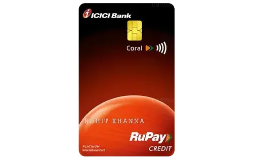 ICICI Bank Coral Credit Card credit card design