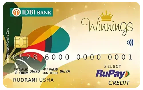 IDBI Winnings RuPay Select Credit Card IDBI Winnings RuPay Select Credit Card credit card design