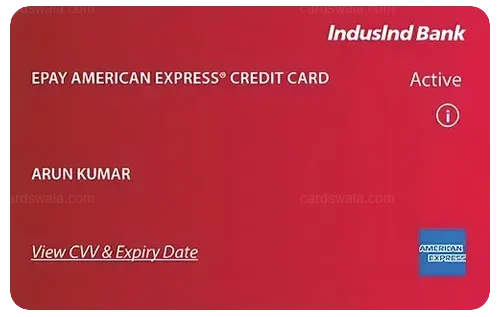 IndusInd Bank ePay Amex Credit Card credit card
