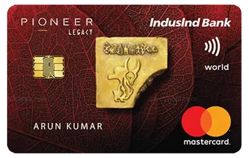 IndusInd Bank Pioneer Legacy Credit Card credit card design