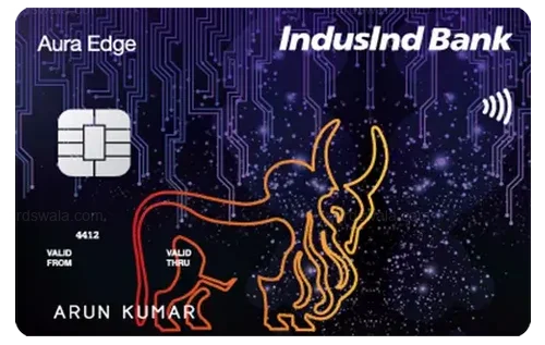 IndusInd Bank Platinum Aura Edge Credit Card IndusInd Bank Platinum Aura Edge Credit Card credit card design