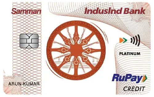 IndusInd Bank Samman RuPay Credit Card IndusInd Bank Samman RuPay Credit Card credit card design