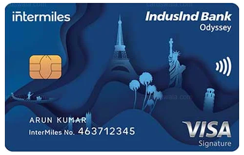 IndusInd InterMiles Odyssey Visa Credit Card கிரெடிட் கார்டு வடிவமைப்பு