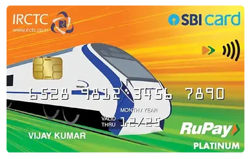 IRCTC SBI RuPay Credit Card credit card design