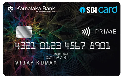 Karnataka Bank Prime SBI Credit Card Karnataka Bank Prime SBI Credit Card credit card design