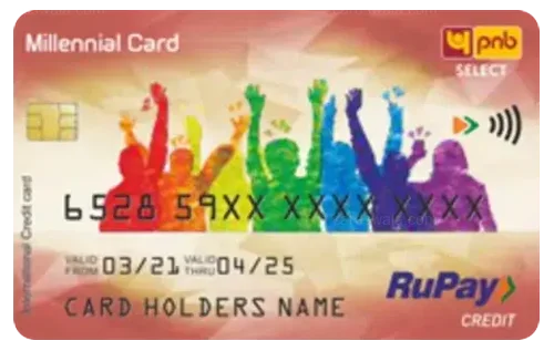 PNB RuPay Millennial Credit Card credit card design
