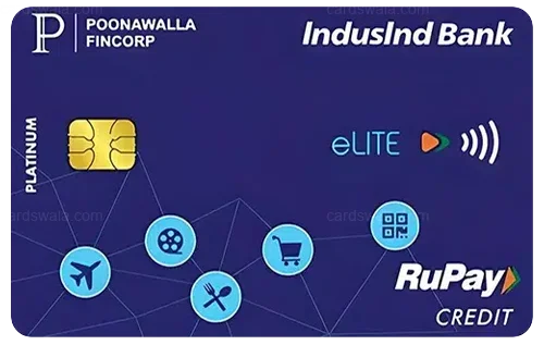 Poonawalla Fincorp IndusInd Bank eLITE RuPay Credit Card credit card design