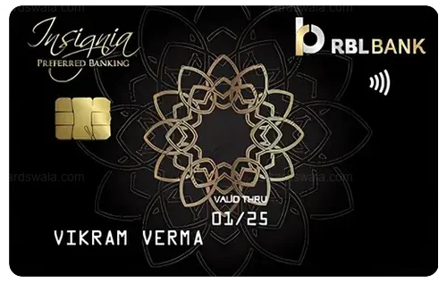 RBL Bank Insignia Preferred Banking World Card credit card design