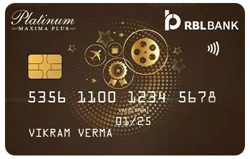 RBL Bank Platinum Maxima Plus Credit Card credit card design