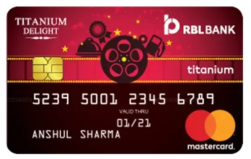 RBL Bank Titanium Delight Card credit card design