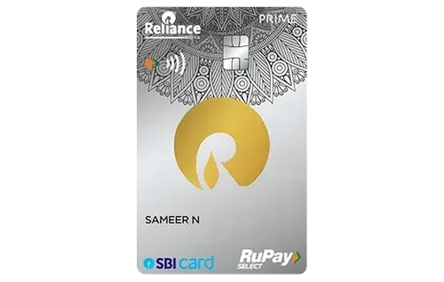 Reliance SBI Card PRIME credit card
