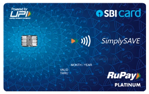 SBI SimplySAVE UPI Rupay Credit Card credit card design