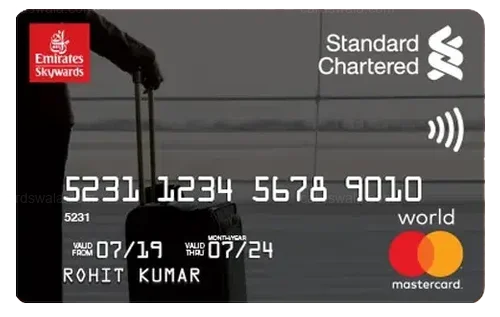Standard Chartered Emirates World Credit Card Standard Chartered Emirates World Credit Card credit card design
