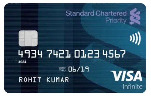 Standard Chartered Priority Visa Infinite Credit Card Standard Chartered Priority Visa Infinite Credit Card credit card design
