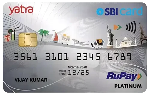 Yatra SBI Credit Card credit card design